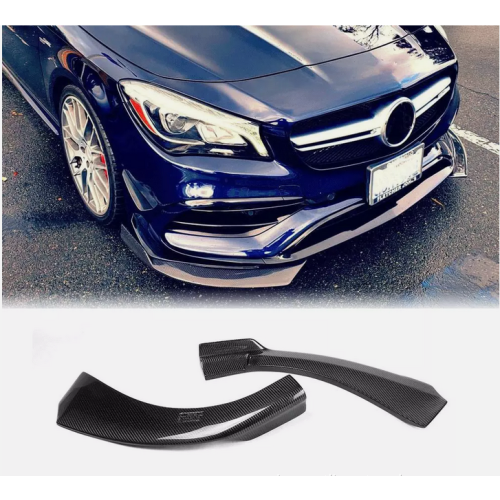 Carbon Fiber Front Bumper Lip Flaps Splitter for Mercedes CLA250/W117/CLA45 AMG (2013-2019)